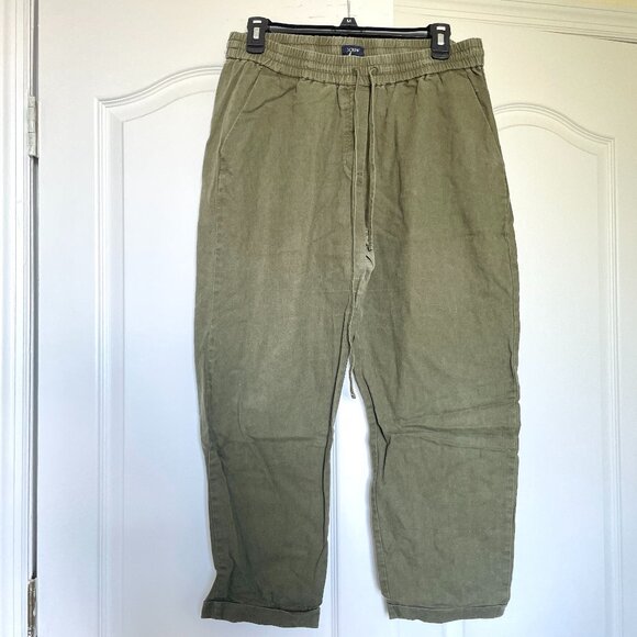 J.Crew Olive Green Linen/Cotton Pants - Picture 2 of 5